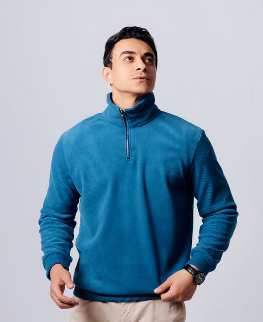 Indigo Quarter-zipper